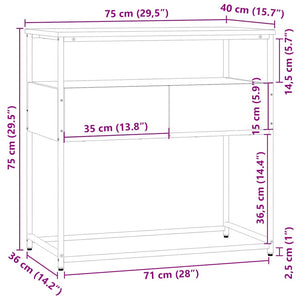 Konsolentisch Grau Sonoma 75 cm