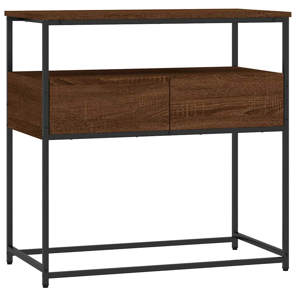 vidaXL Console Table Brown Oak Look 75x40x75 cm Engineered Wood