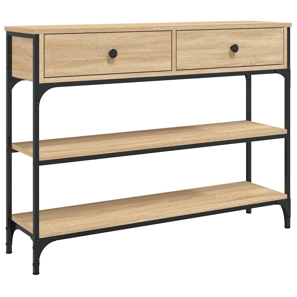 vidaXL Console Chêne Sonoma 100x25x75 cm Bois d'ingénierie