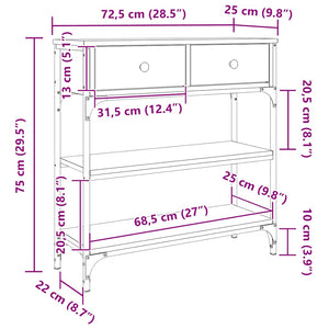 Konsolentisch Sonoma Eiche 72,5 cm