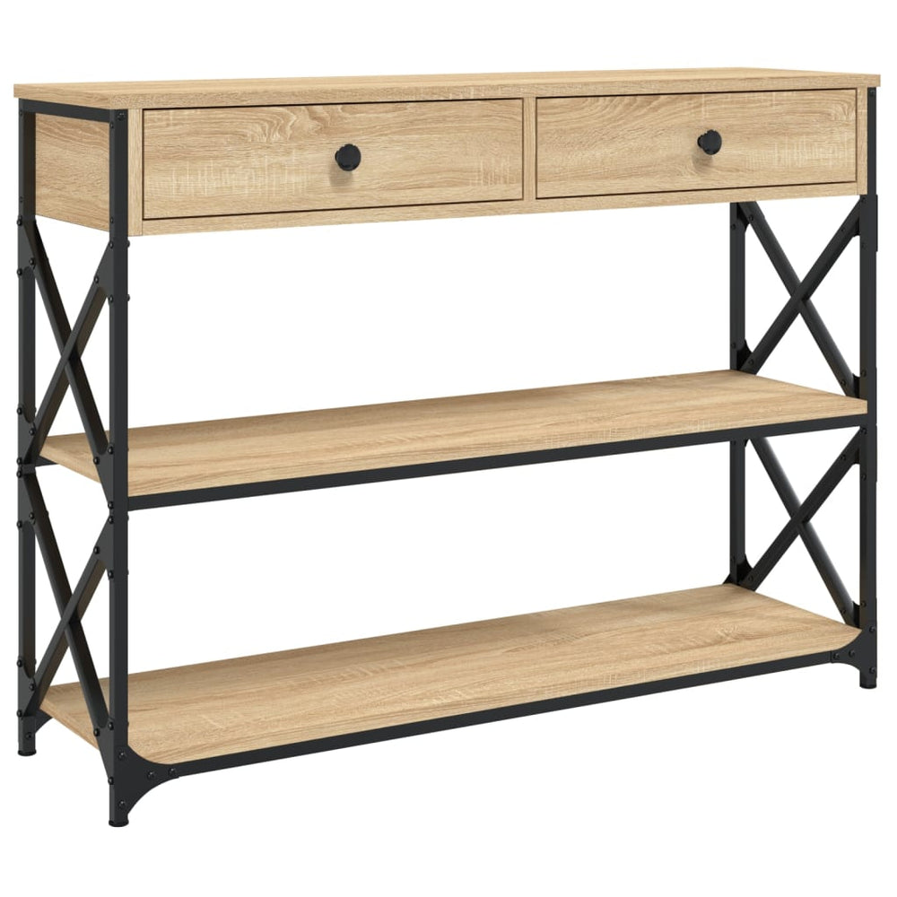 vidaXL Table console chêne sonoma 100x28x75 cm Aggloméré