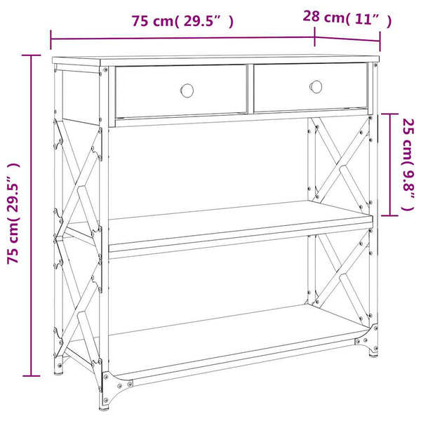 Konsolentisch Sonoma-Eiche 75 cm