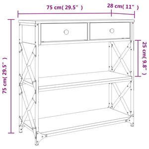 Konsolentisch Räuchereiche 75 cm