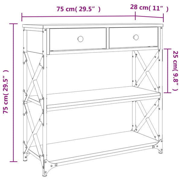 Konsolentisch Räuchereiche 75 cm