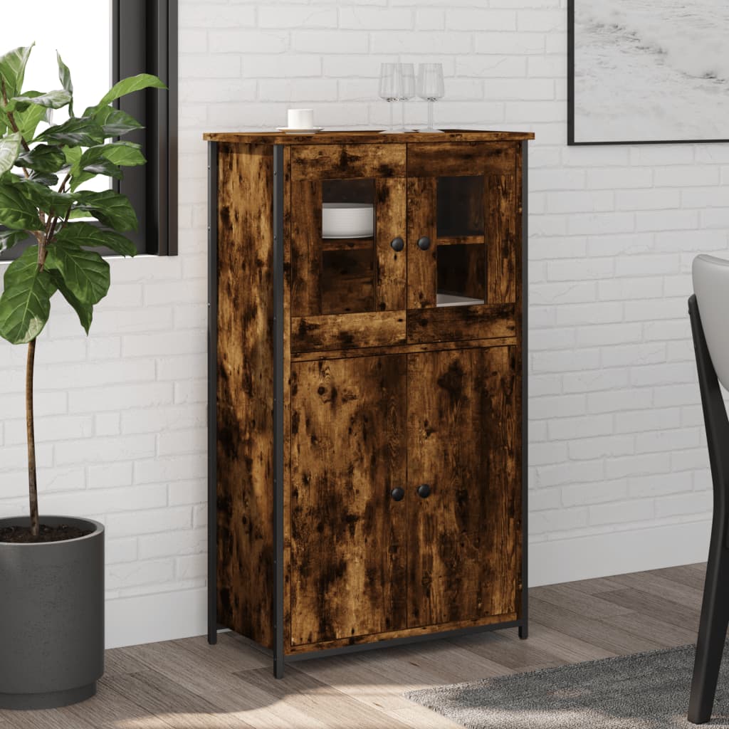 Highboard Räuchereiche 62x32x106,5 cm