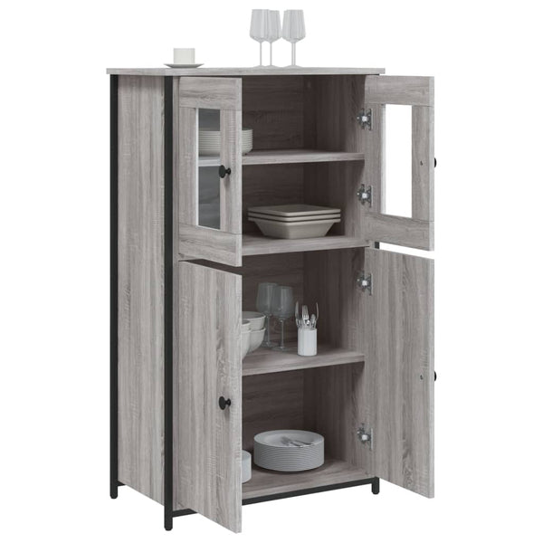 Highboard Grau Sonoma 62x32x106,5 cm