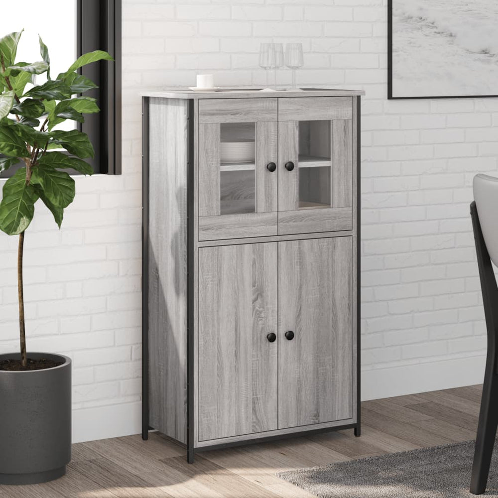 Highboard Grau Sonoma 62x32x106,5 cm