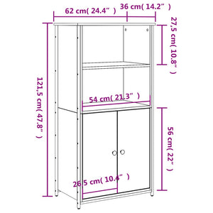 Highboard Räuchereiche 62x36x121,5 cm
