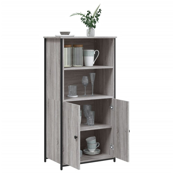 Highboard Grau Sonoma 62x36x121,5 cm