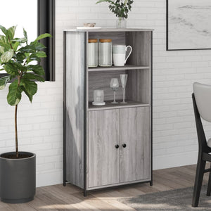 Highboard Grau Sonoma 62x36x121,5 cm