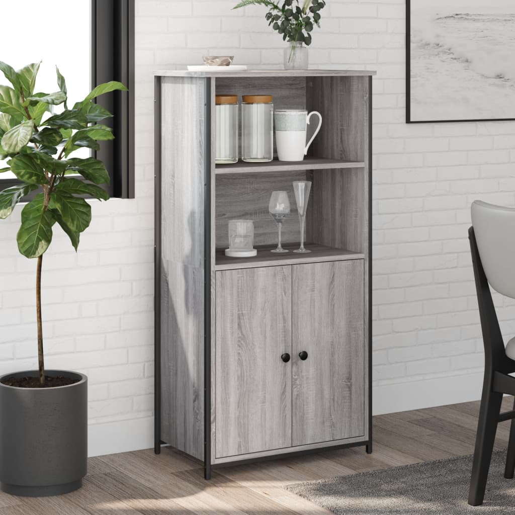 Highboard Grau Sonoma 62x36x121,5 cm