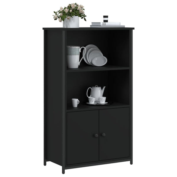 Highboard Schwarz 62x32x103,5 cm