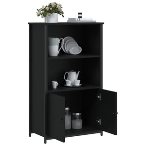Highboard Schwarz 62x32x103,5 cm