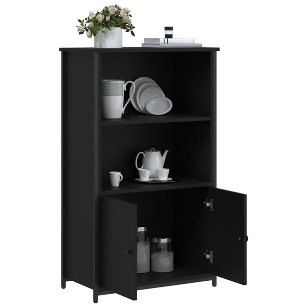 Highboard Schwarz 62x32x103,5 cm