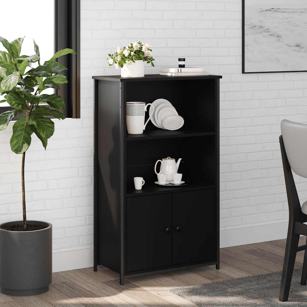 Highboard Schwarz 62x32x103,5 cm