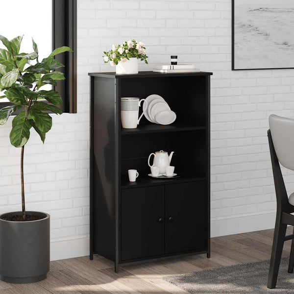 Highboard Schwarz 62x32x103,5 cm