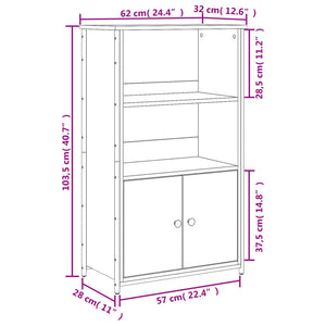 Highboard Braun Eichen-Optik, 62 cm