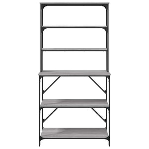 Bäckerregal Grau Sonoma 90x40x180 cm