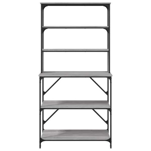 Bäckerregal Grau Sonoma 90x40x180 cm