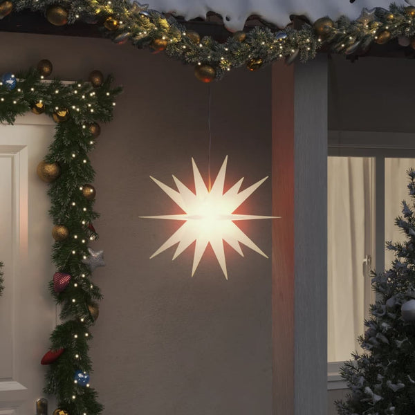 LED Weihnachtsstern Faltbar Weiß 43cm