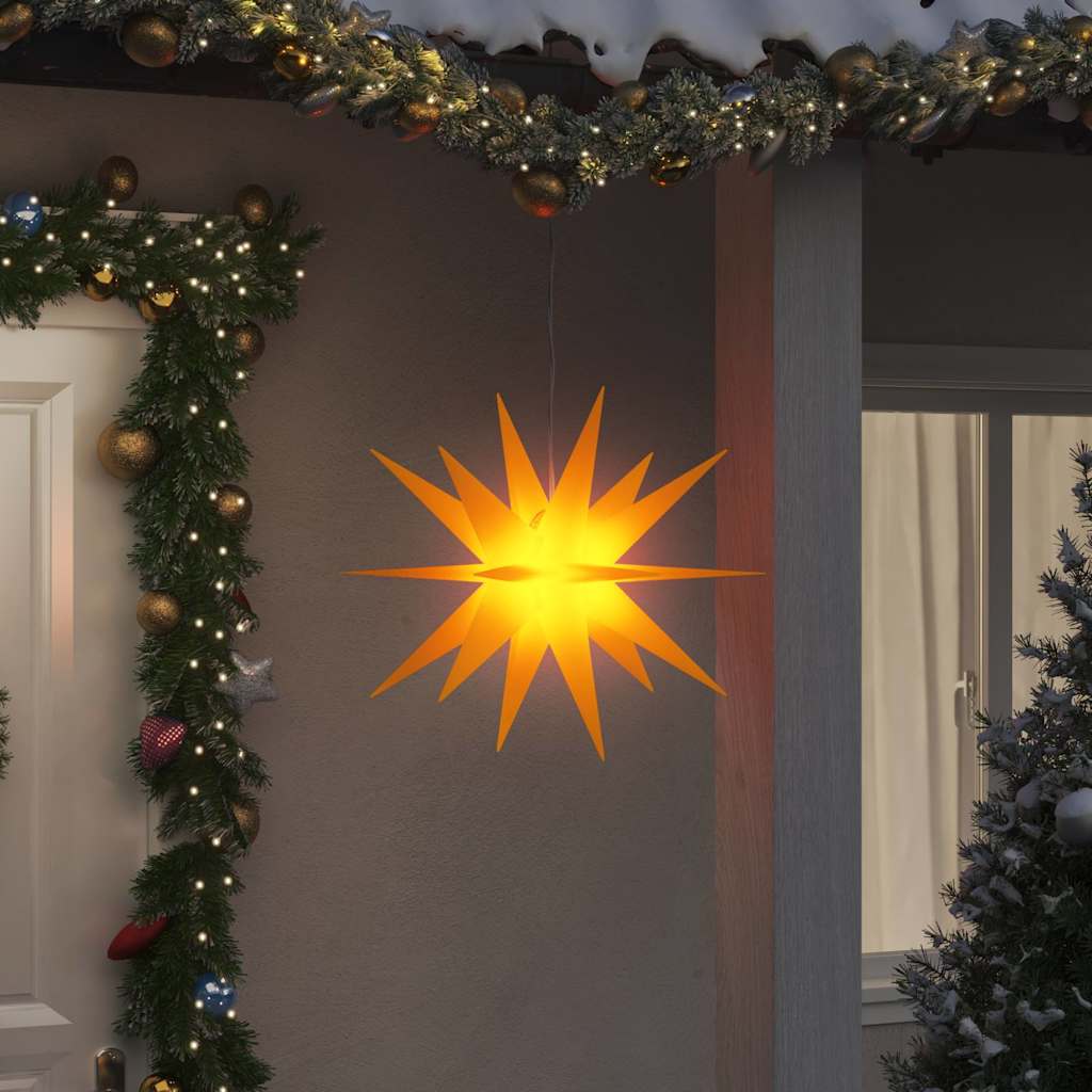 LED Weihnachtsstern Gelb Faltbar 57cm
