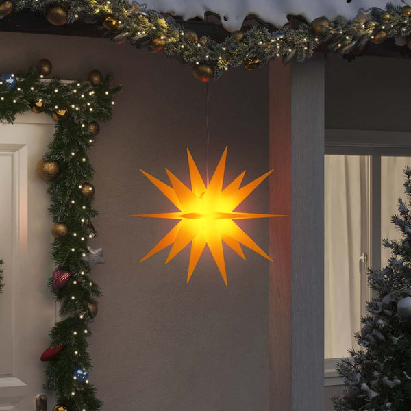 LED Weihnachtsstern Gelb Faltbar 57cm