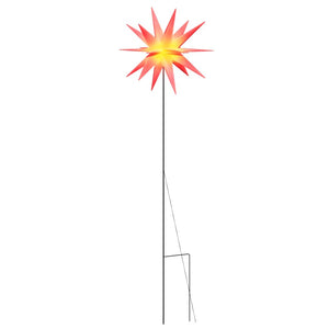 LED Weihnachtsstern mit Erdspieß Rot 57cm