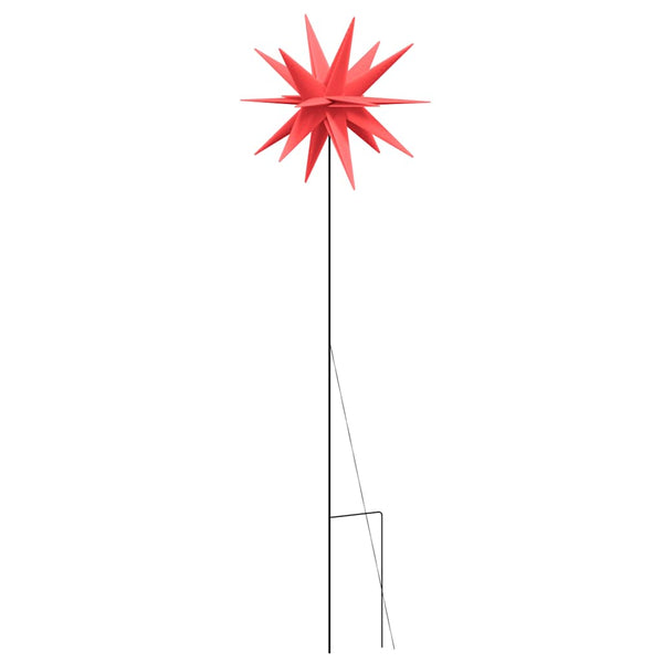 LED Weihnachtsstern mit Erdspieß Rot 57cm