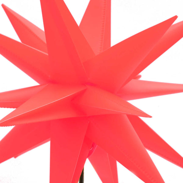 LED Weihnachtsstern mit Erdspieß Rot 57cm