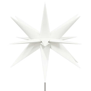 LED Weihnachtsstern mit Erdspieß Weiß 57cm