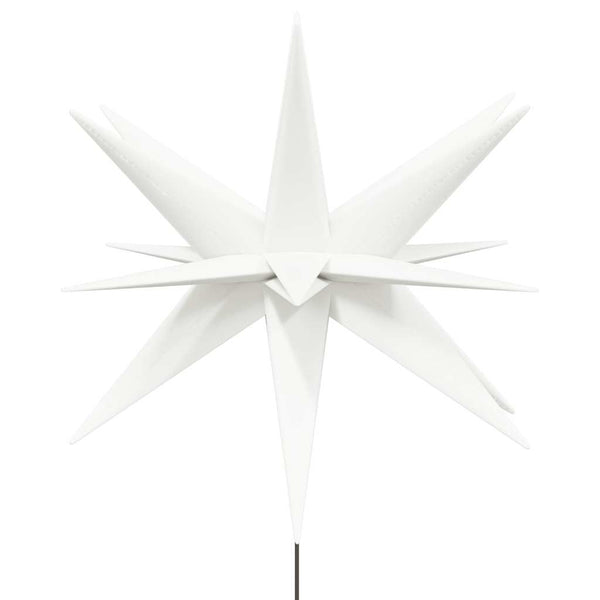 LED Weihnachtsstern mit Erdspieß Weiß 57cm