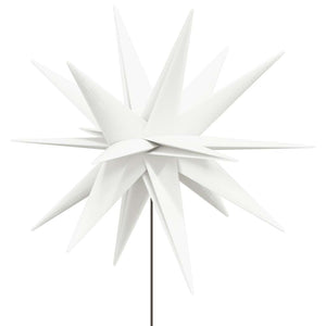 LED Weihnachtsstern mit Erdspieß Weiß 57cm
