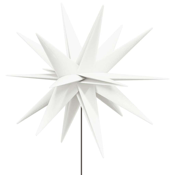LED Weihnachtsstern mit Erdspieß Weiß 57cm