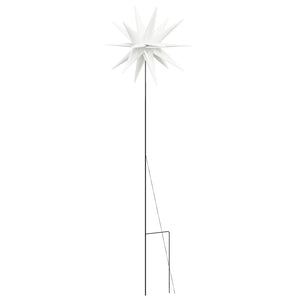 LED Weihnachtsstern mit Erdspieß Weiß 57cm