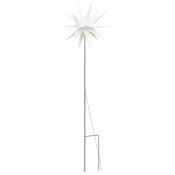 LED Weihnachtsstern mit Erdspieß Weiß 57cm