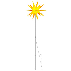 LED Weihnachtsstern Gelb mit Erdspieß 57cm