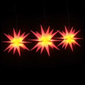 LED Weihnachtsstern Rot, 3er-Set