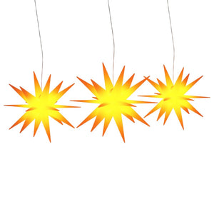 LED Weihnachtssterne Gelb 3er Set