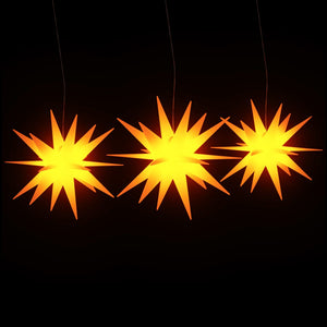 LED Weihnachtssterne Gelb 3er Set