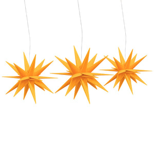 LED Weihnachtssterne Gelb 3er Set