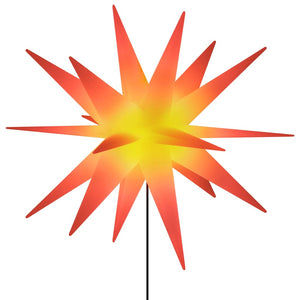 LED Weihnachtssterne mit Erdspießen, 3er Set