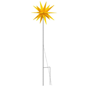 LED Weihnachtssterne mit Erdspießen Gelb 3er-Set