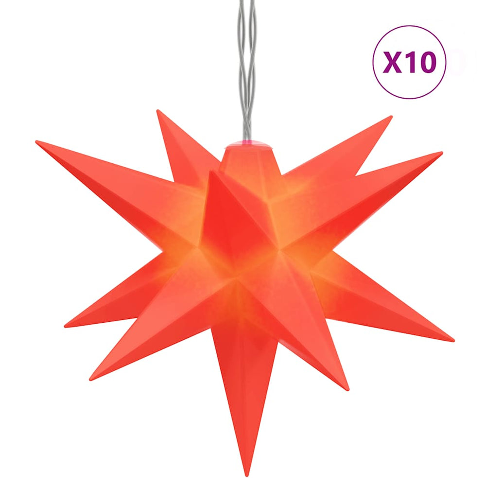 LED Weihnachtssterne Rot 10er Set