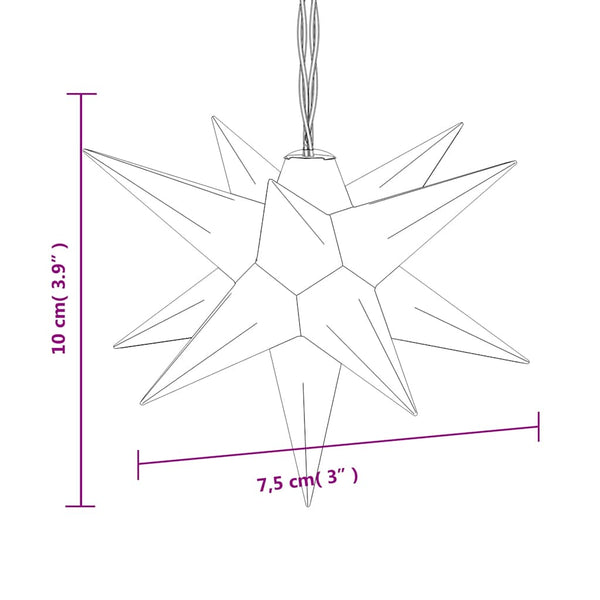 LED Weihnachtsstern Gelb 10cm