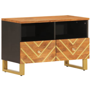 Meuble TV vidaXL marron et noir 70x33,5x46 cm bois de manguier massif