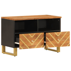 Meuble TV vidaXL marron et noir 70x33,5x46 cm bois de manguier massif