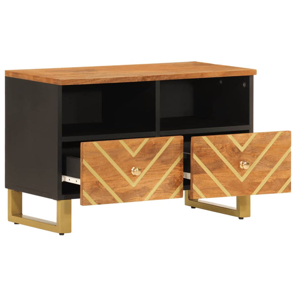 Meuble TV vidaXL marron et noir 70x33,5x46 cm bois de manguier massif