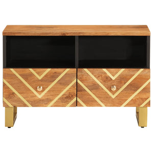 Meuble TV vidaXL marron et noir 70x33,5x46 cm bois de manguier massif
