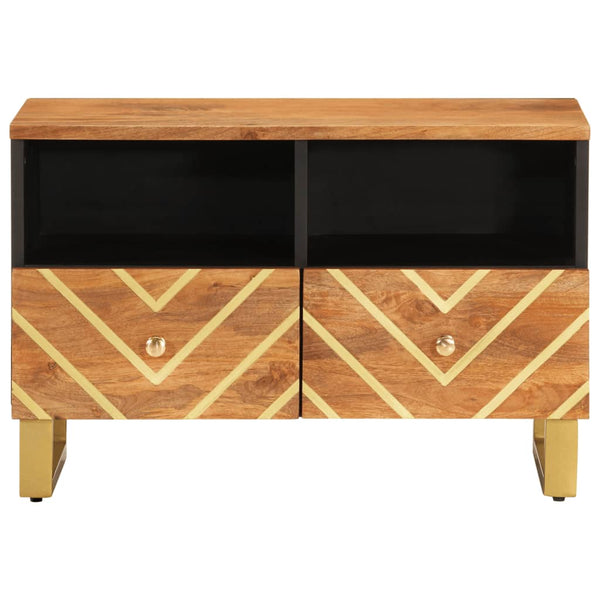 Meuble TV vidaXL marron et noir 70x33,5x46 cm bois de manguier massif
