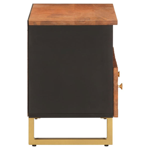 Meuble TV vidaXL marron et noir 70x33,5x46 cm bois de manguier massif